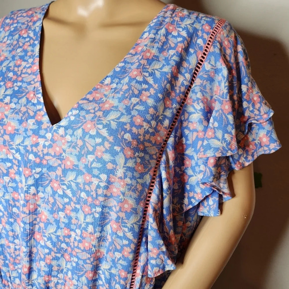 NWT Lane Bryant ditsy floral dress with pockets. stretch waist. Size 20 - Picture 11 of 16